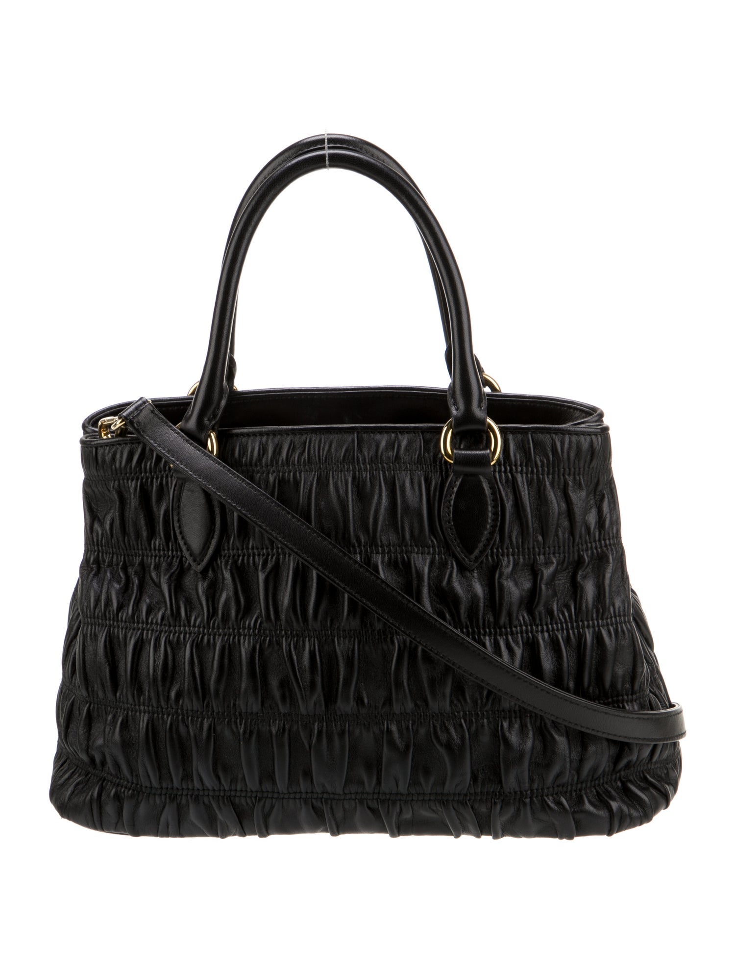 Prada Nappa Gaufre Leather Top Handle Bag
